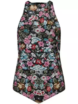 Боди с пайетками Giambattista Valli, черный