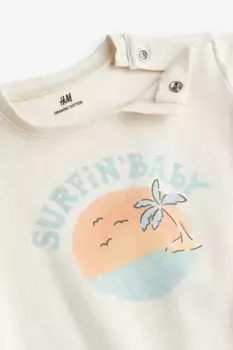 Боди с принтом H&M, белый