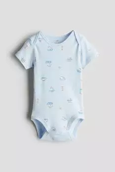 Боди с принтом и перекрестной застежкой H&M, мультиколор