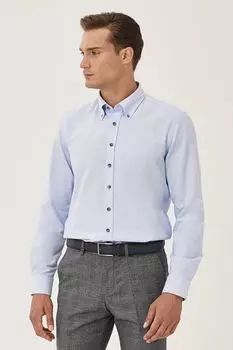 Боди с пуговицами на воротнике Ac&Co, синий