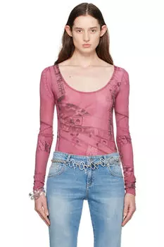 Боди с розовым принтом Blumarine