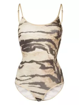 Боди с тигровым принтом Baserange, бежевый