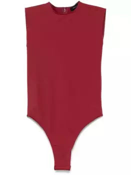 Боди с тисненым логотипом Mugler, красный