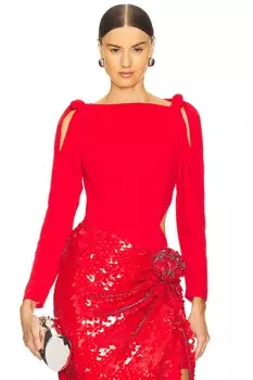 Боди с узлом Rotate, красный