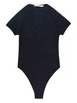 Боди с V-образным вырезом Christopher Esber, черный