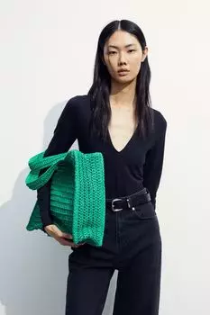 Боди с V-образным вырезом H&M