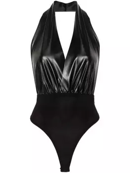 Боди с V-образным вырезом из коллаборации с Lia Aram Alchemy, черный