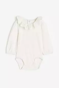 Боди с воротником H&M, белый
