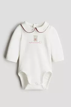 Боди с воротником H&M, белый