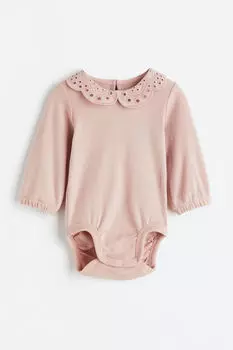 Боди с воротником H&M, розовый
