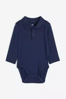 Боди с воротником H&M, синий
