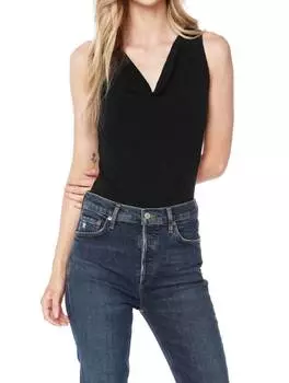 Боди с воротником-хомутиком черного цвета bobi