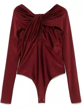 Боди с вырезами Coperni, красный