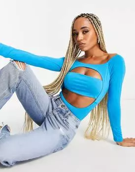 Боди с вырезами спереди и открытыми плечами ASOS DESIGN