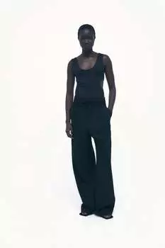 Боди с вырезами ZARA, черный