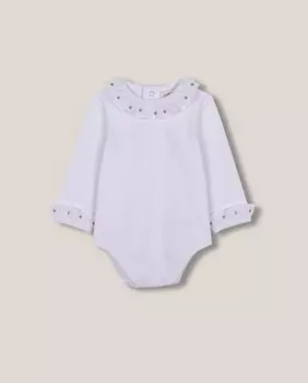 Боди с вышитым воротником Gocco, белый