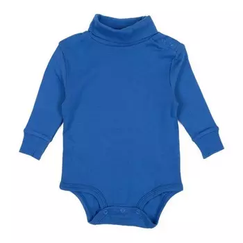 Боди с высоким воротником и воротником Leveret, классический однотонный цвет, цвет Royal Blue