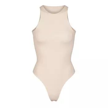 Боди с высоким воротом SKIMS Fits Everybody, песочный