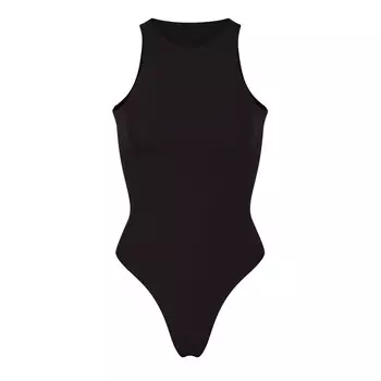 Боди с высоким воротом SKIMS Fits Everybody, цвет Onyx