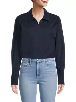 Боди с заостренным воротником Good American, темно-синий