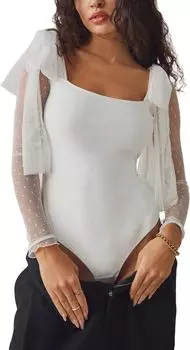 Боди с завязками на языке Free People, слоновая кость