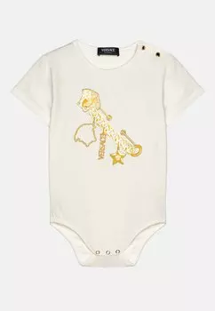 Боди SAFETY PIN PRINT UNISEX Versace, цвет white/gold