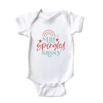 Боди Sassy Baby с блестками и звездами The Juniper Shop, белый