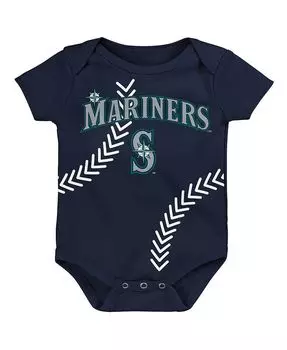 Боди Seattle Mariners Running Home для новорожденных темно-синего цвета Outerstuff, синий