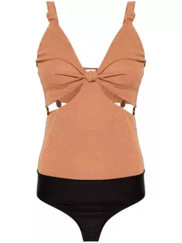 Боди Seve с вырезом Nanushka, коричневый