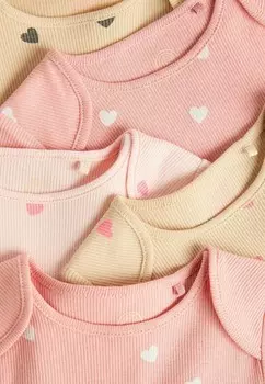 Боди SHORT SLEEVE 5 PACK., REGULAR FIT Next, розовый