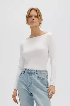 Боди SLASH NECK BODYSUIT ЭКРУ Saint Body, белый