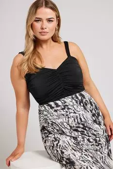 Боди со рюшами Yours, черный