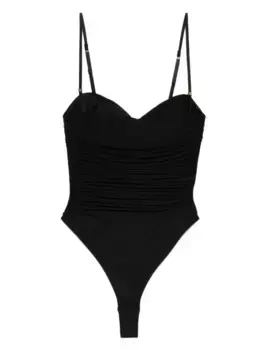 Боди со сборками Elisabetta Franchi, черный