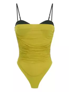 Боди со сборками Elisabetta Franchi, желтый