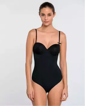 Боди-стринги без бретелек на косточках Punto Blanco, черный