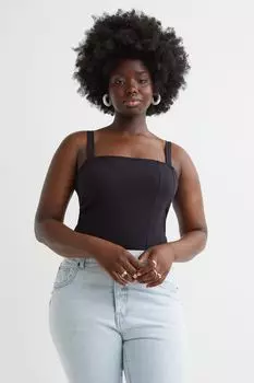 Боди-стринги из джерси H&amp;M, черный
