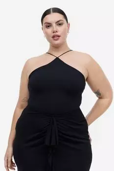 Боди-стринги из джерси H&M, черный