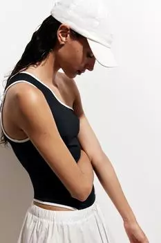 Боди-Стринги на одно плечо H&M, черный