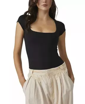 Боди-стринги с квадратными глазами Free People, черный