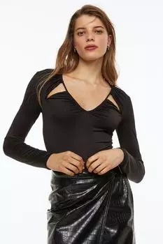 Боди-стринги с вырезами H&amp;M, черный