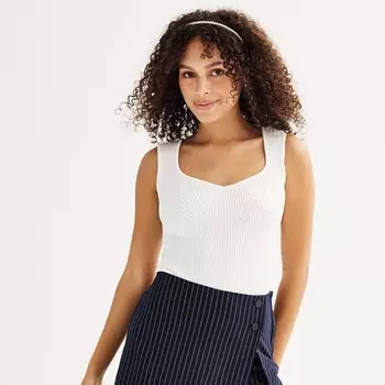 Боди-свитер без рукавов SO для юниоров, белый