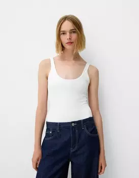 Боди-Танк Bershka, белый