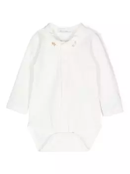 Боди Tartine Et Chocolat с остроконечным воротником, белый