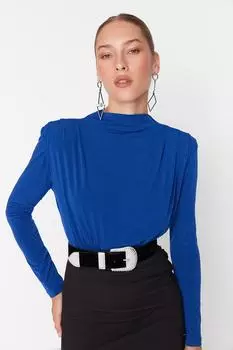 Боди - Темно-синий - Приталенный Trendyol, темно-синий