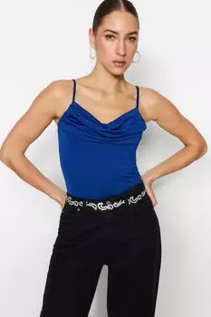 Боди - Темно-синий - Приталенный Trendyol, темно-синий