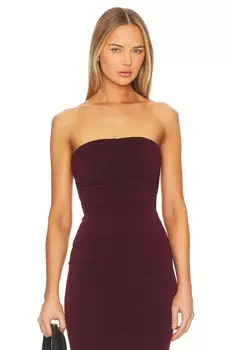 Боди The Andamane Oceano Strapless Draped, цвет Rouge Noir