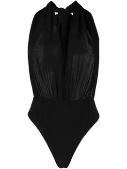 Боди The Papillon с вырезом халтер Vanina, черный