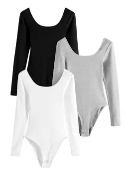 Боди The Set, черный/белый