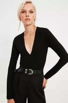 Боди Trendyol на кнопках, черный