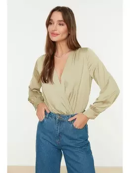 Боди trendyol, оливковый